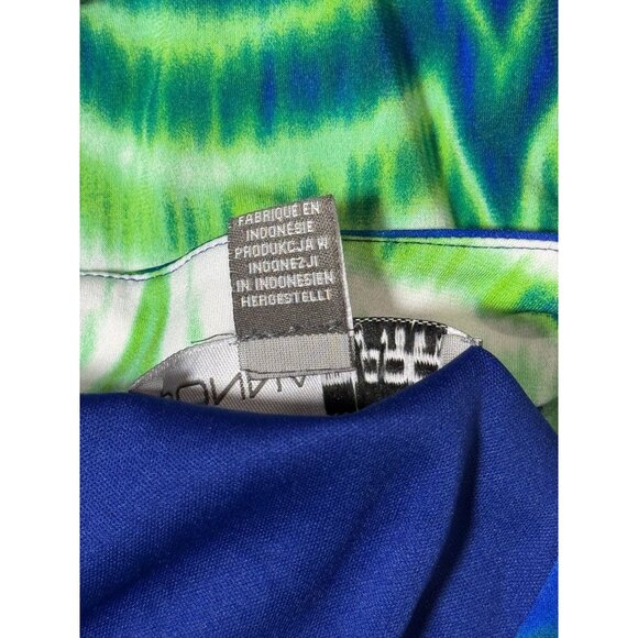 Donna Ricco 10 Tropical Ikat Sleeveless Maxi Dress Boho Style Vacation Summer - Picture 9 of 11